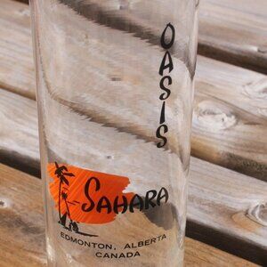Vintage Oasis Sahara Tall Skinny Glass Great Logo
